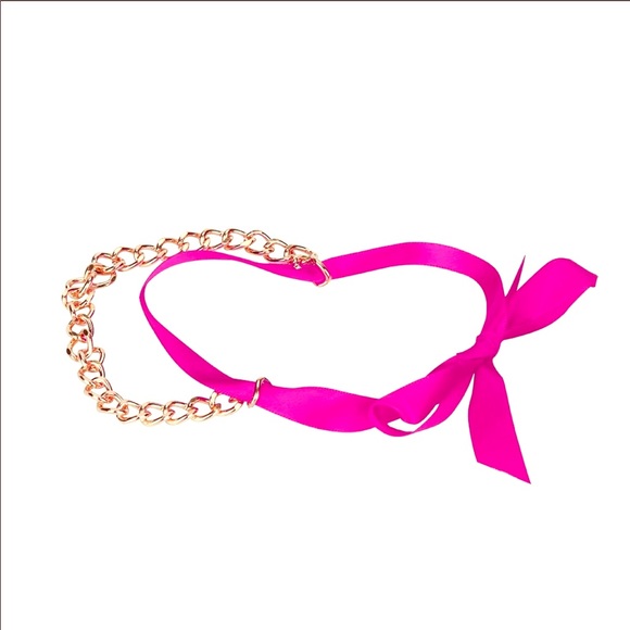 NEW Pair (2) Sexy Anklet Satin Ribbon & Adjustable Chunky Gold Chain OS - Picture 4 of 6